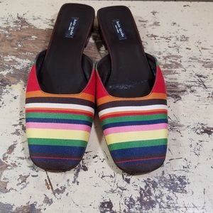 Kate Spade Betty Stripe Slides Mule Flats 7.5